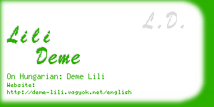 lili deme business card